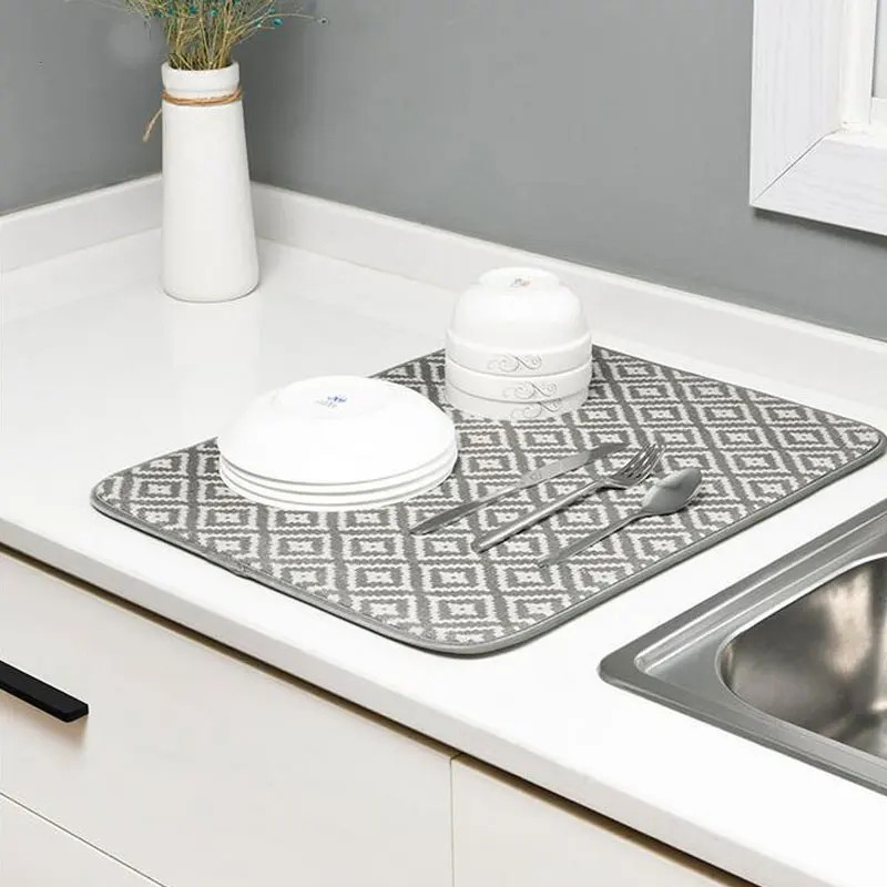Коврик для сушки посуды 41*49 см кухонной раковины подушка из микрофибры коврик
