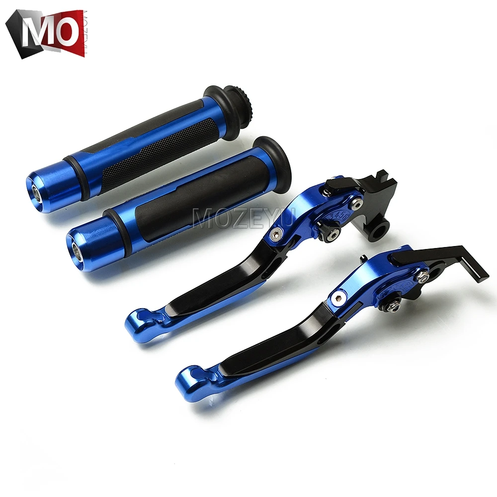 Black Blue Мотоцикл с ЧПУ Регулируемые рычаги тормоза сцепления руль ручные ручки набор для Suzuki GSX 250R GSX250R GSX 250 R - Цвет: Black Blue