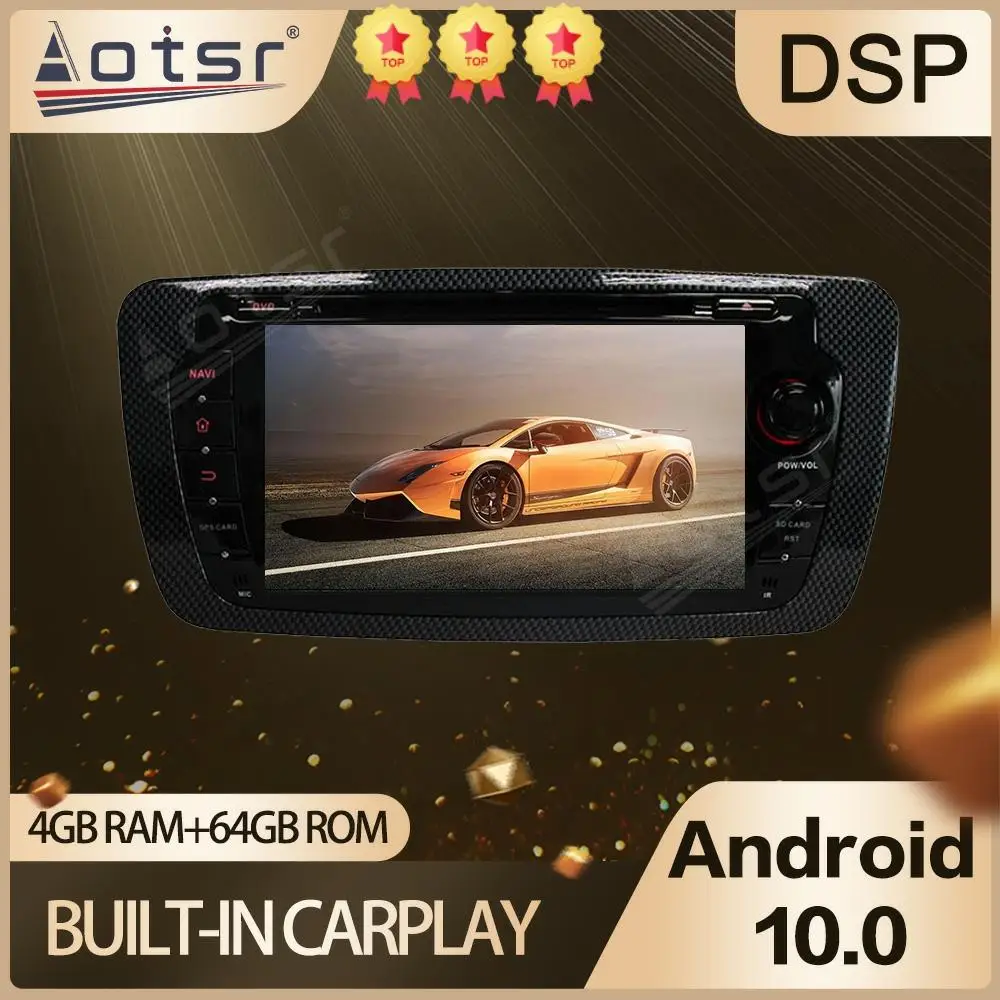 Android 10 0 автомобильный Радио dvd плеер для SEAT IBIZA 2009 2013 Автомобильный GPS навигатор