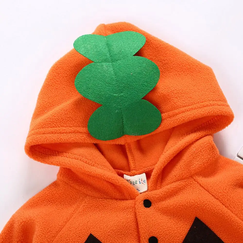 Милая зимняя одежда для новорожденных девочек с принтом на Хэллоуин Забавный