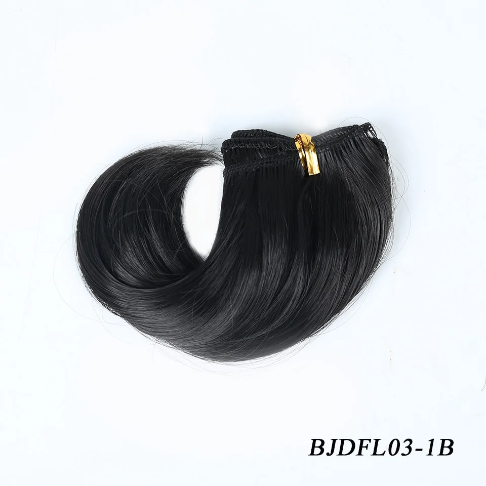 Bybrana Черный Коричневый Серебряный Многоцветный 15*100 см Парики BJD SD волосы для кукол DIY - Цвет: 1B