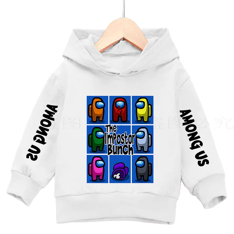 

2021 Spring Kids Casual Children's Clothing Baby Game Among We Hoodie Boys Cute Hoodies Funny Impostor Graphic Sweatshirt