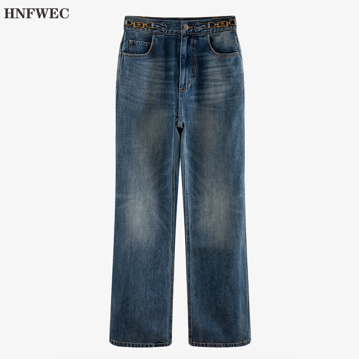 

Женские джинсы с металлическими цепочками, синие потертые джинсы, T983, весна-лето 2020