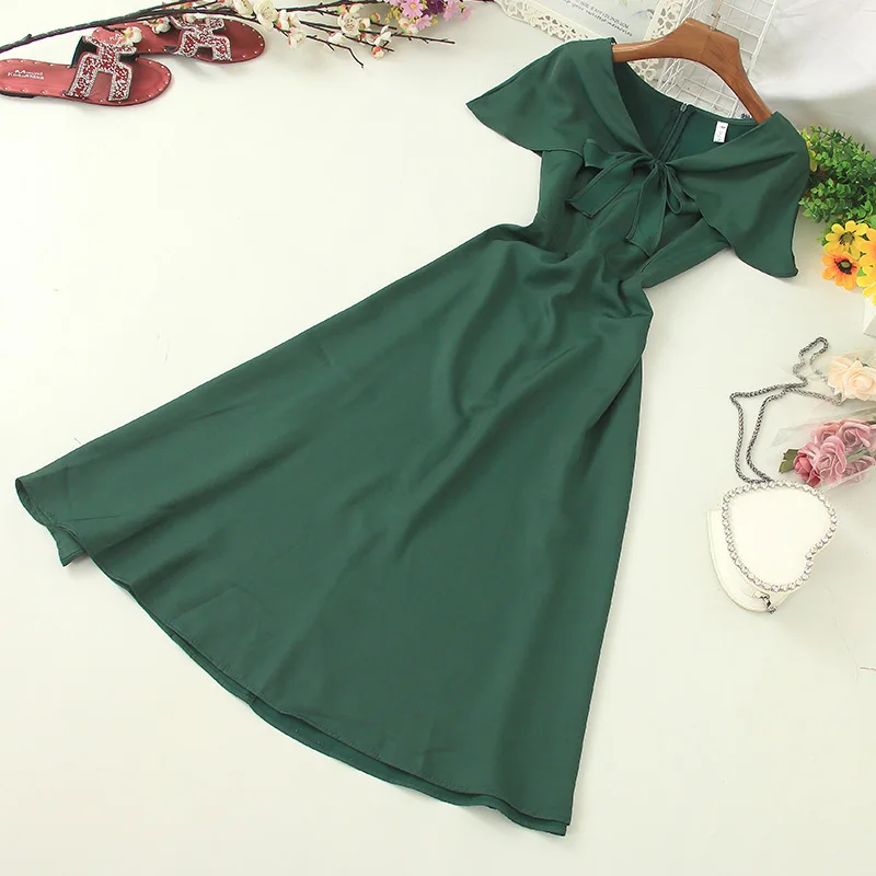 Fitaylor v-образный вырез накидка рукава милый галстук-бабочка длинное платье