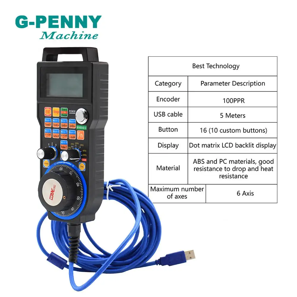 Бесплатная доставка! 4 оси ЧПУ USB пульт дистанционного управления маховик MPG