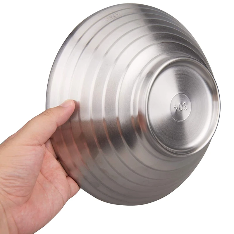 Двухслойная миска для супа из рамен и лапши 2 шт. нержавеющей стали 304 пасты салата