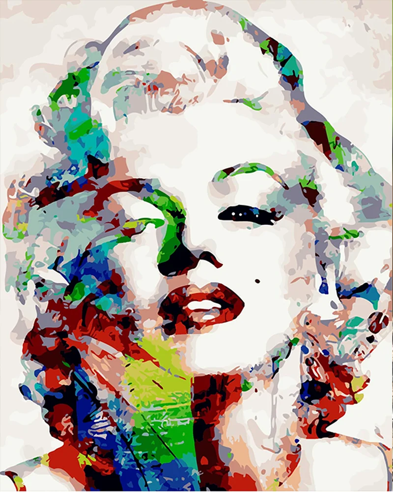 

5D DIY Poured Glue Diamond Painting Kits Scalloped Edge Marie Full Round With AB Drill Abstract Painting Unique Gift For Home