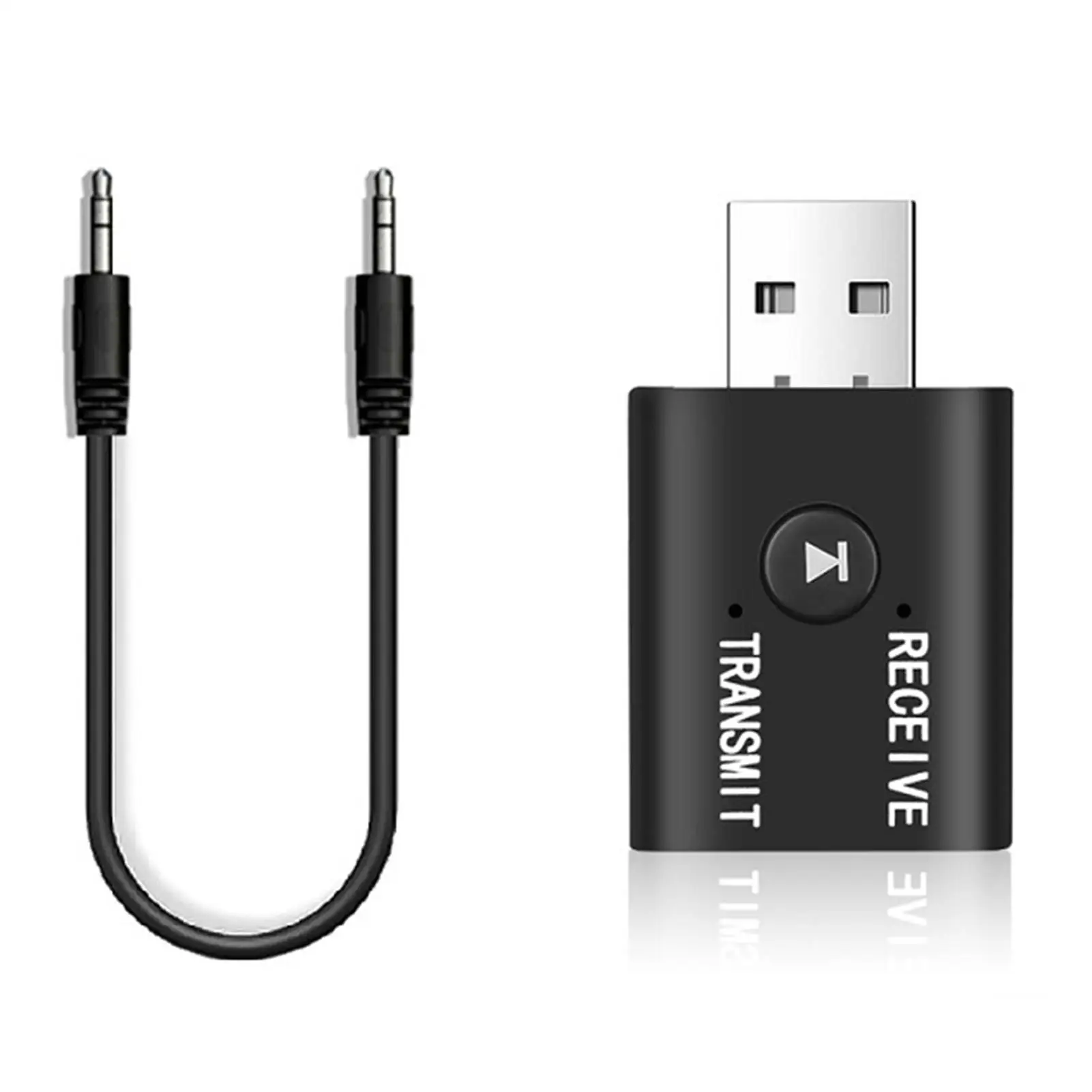 

2 в 1 автомобильный адаптер для аудио с двумя отверстиями 3,5 мм Bluetooth 5,0