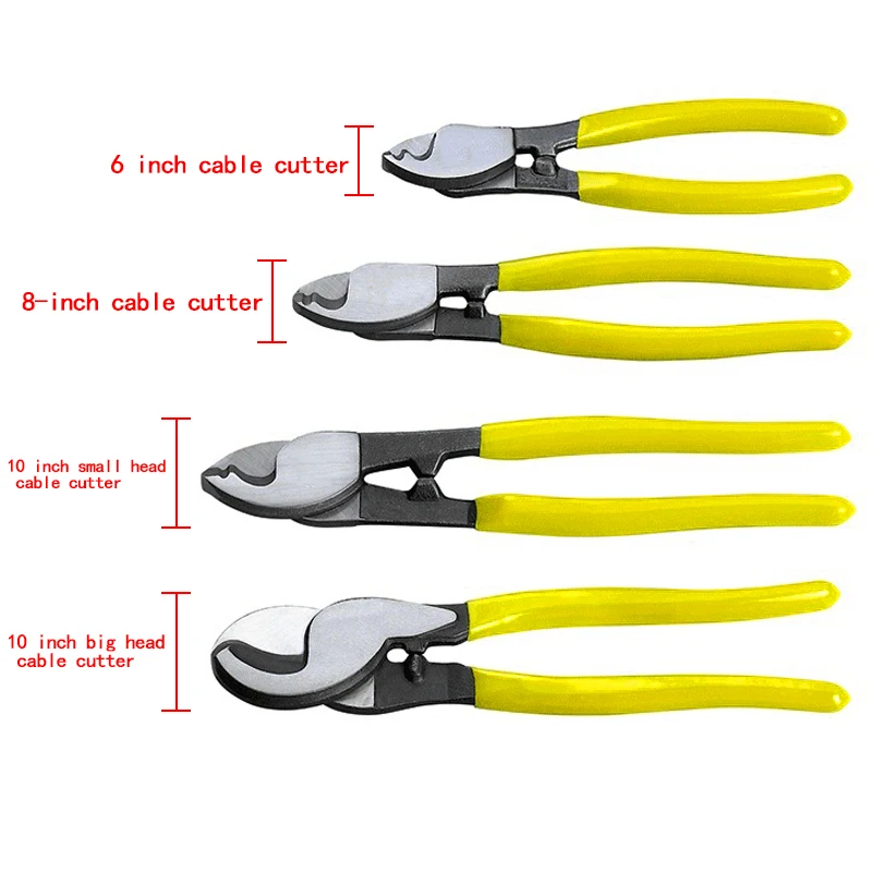 

Handle Electric Wire Stripper Cutting Pliers Tool Cable Cutter 150/200/250mm Manganese Steel Cable Trim Pliers Multitool