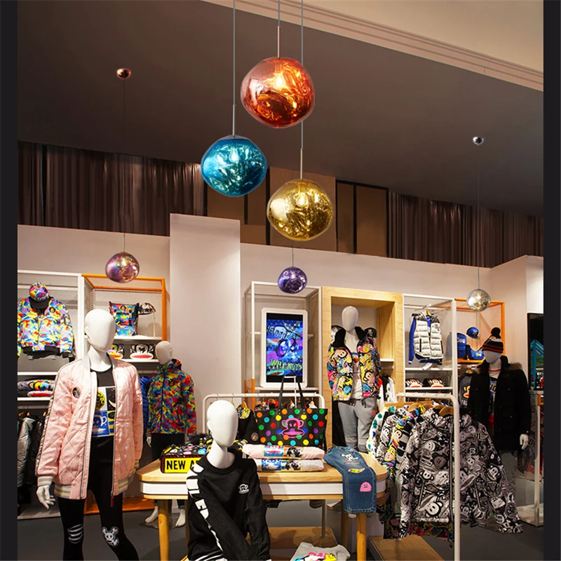 Скандинавская стеклянная люстра из лавы Диксона светодиодный светильник с