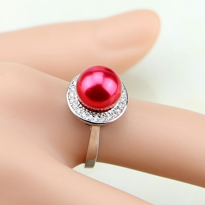 Комплект из колье и серёг серебра 925 пробы с искусственным жемчугом | Украшения