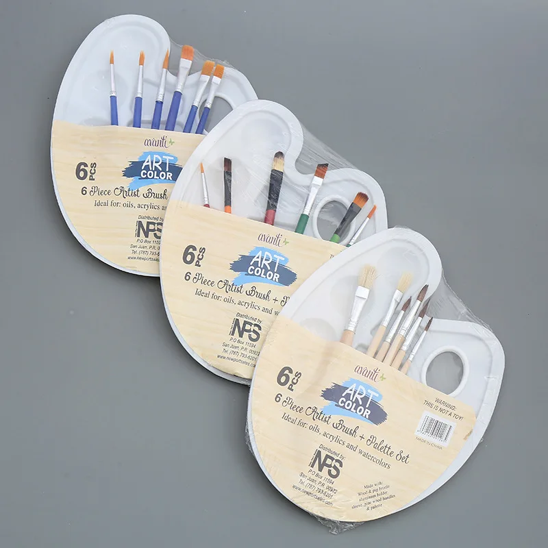 

Painting Palette Brush Set Plastic Multi-character Palette Watercolor Watercolor Art Painting Supplies Set Package