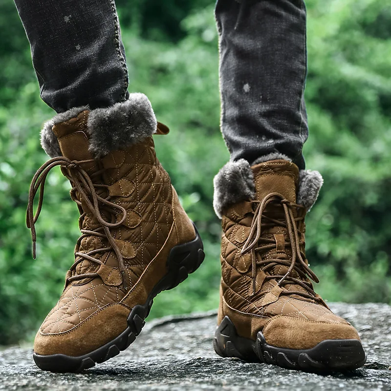 Брендовые мужские ботинки зимние до середины икры высококачественные