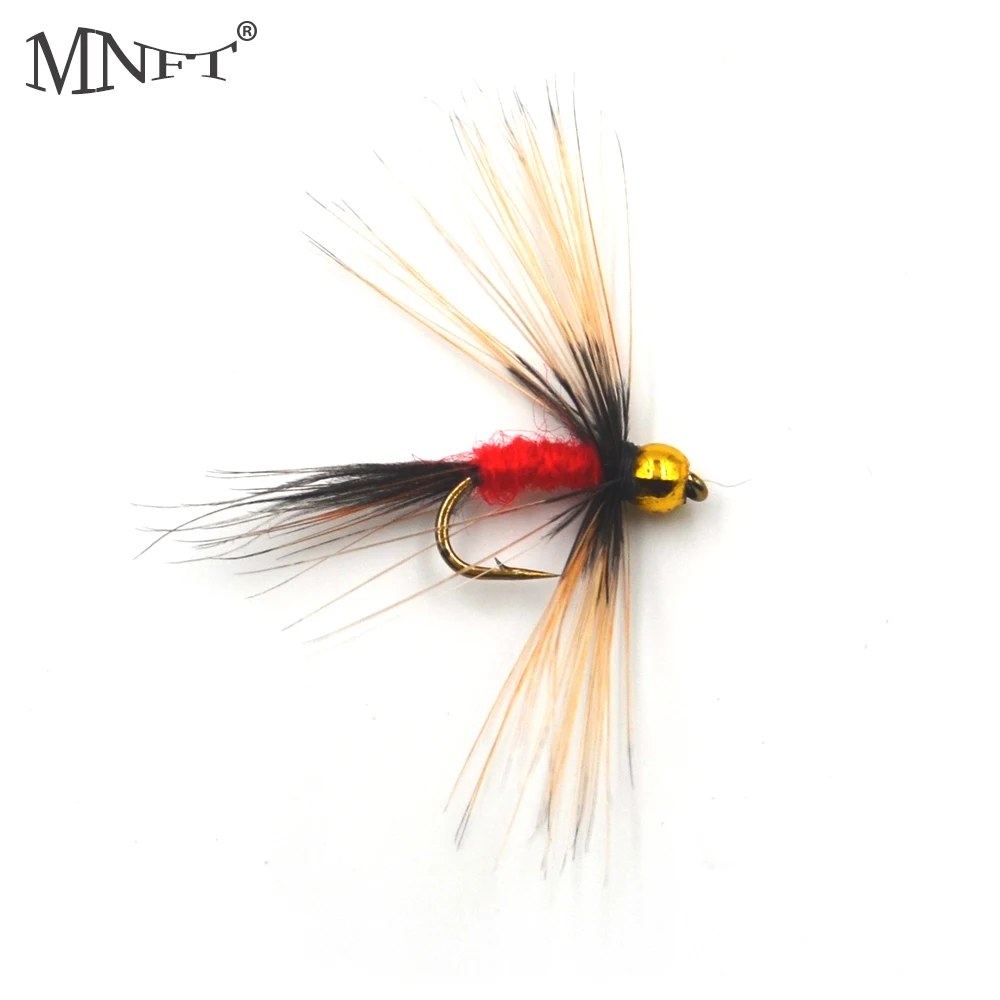 Золотая головка бусины MNFT 10 шт. длинная борода красное тело Нимфа искусственная