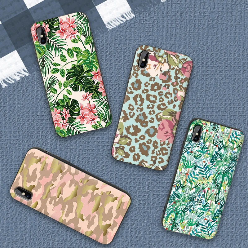 Лист с леопардом тигром Чехлы для мобильных телефонов samsung A5 6 7 A8 A9 10 A10 A20 30 A40 A50 A60 70