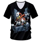 Футболка IFPD мужская с V-образным вырезом, тенниска с принтом граффити, повседневная майка с 3D распылителем, подходит для фитнеса, большие размеры d, европейский размер