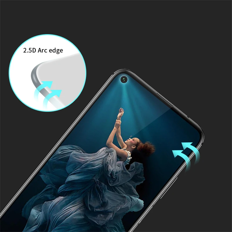 Защитное стекло с полным клеем для Huawei Nova 5T защитное закаленное пленка телефона |