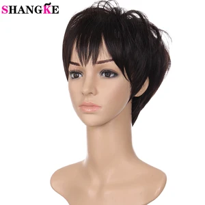 Парики для косплея, Короткие парики, прямые синтетические термостойкие парики для черных женщин, дешевые короткие парики для волос