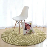 new hand weave round carpets for living room computer chair area rug children play tent hang basket mat cloakroom tatami mats