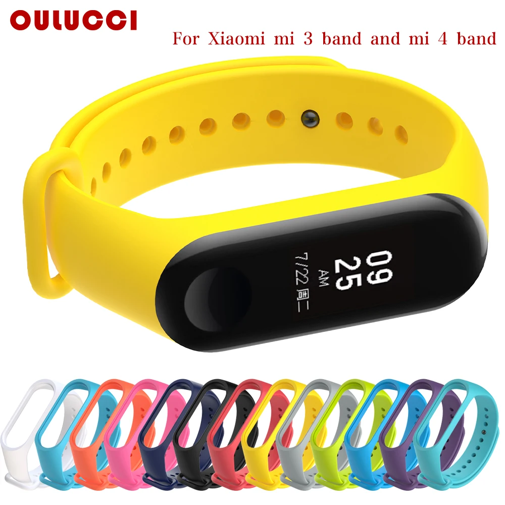 Мягкий силиконовый браслет OULUCCI аксессуары для xiaomi mi band 4 ремешок сменный Xiaomi Mi Band