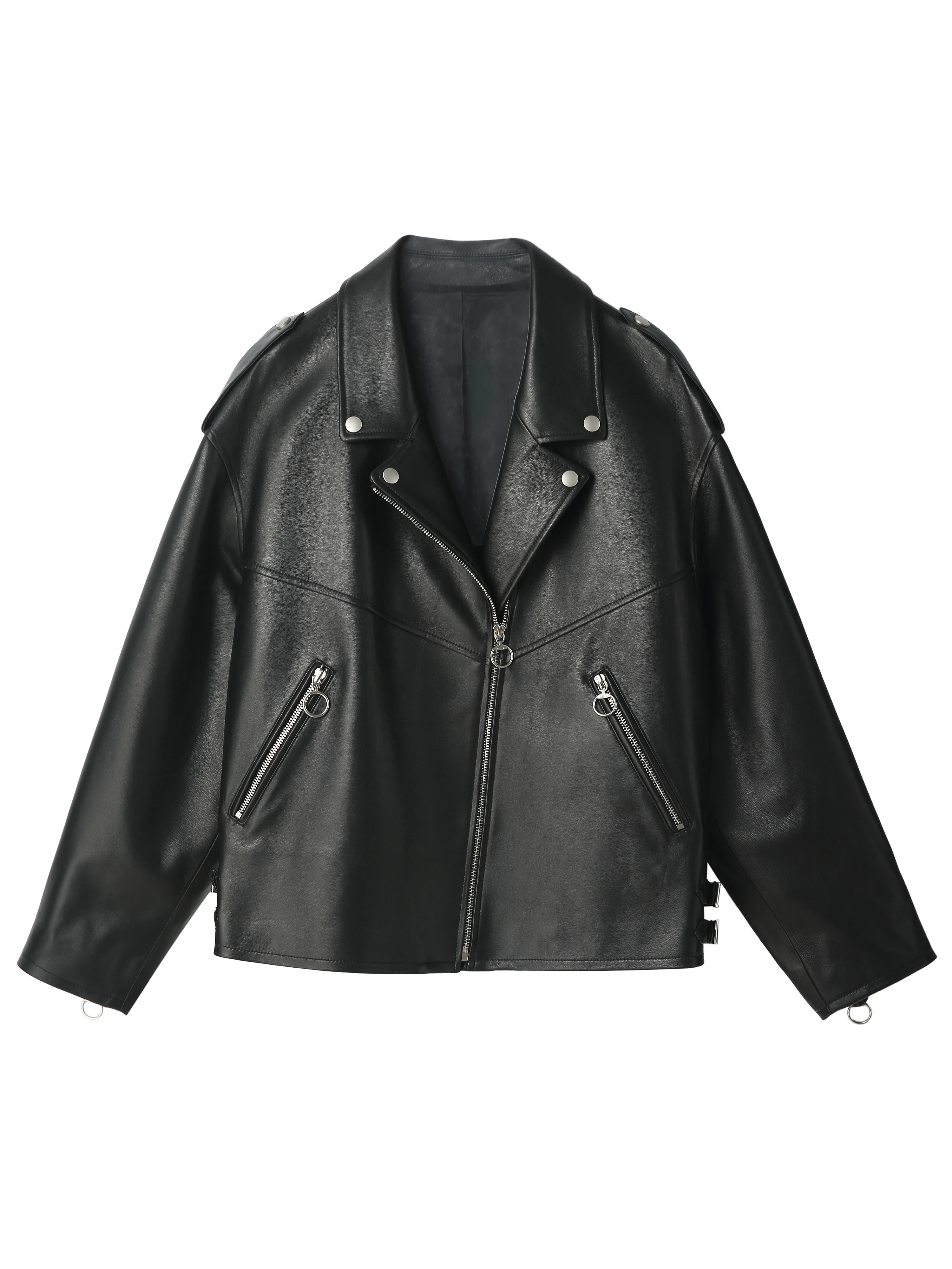 

JCHB 2021 Genuine Leather Jacket Women Motorcycle Sheepskin Coat Female Korean Casual Clothes Spring Autumn Mujer Chaqueta Pph3