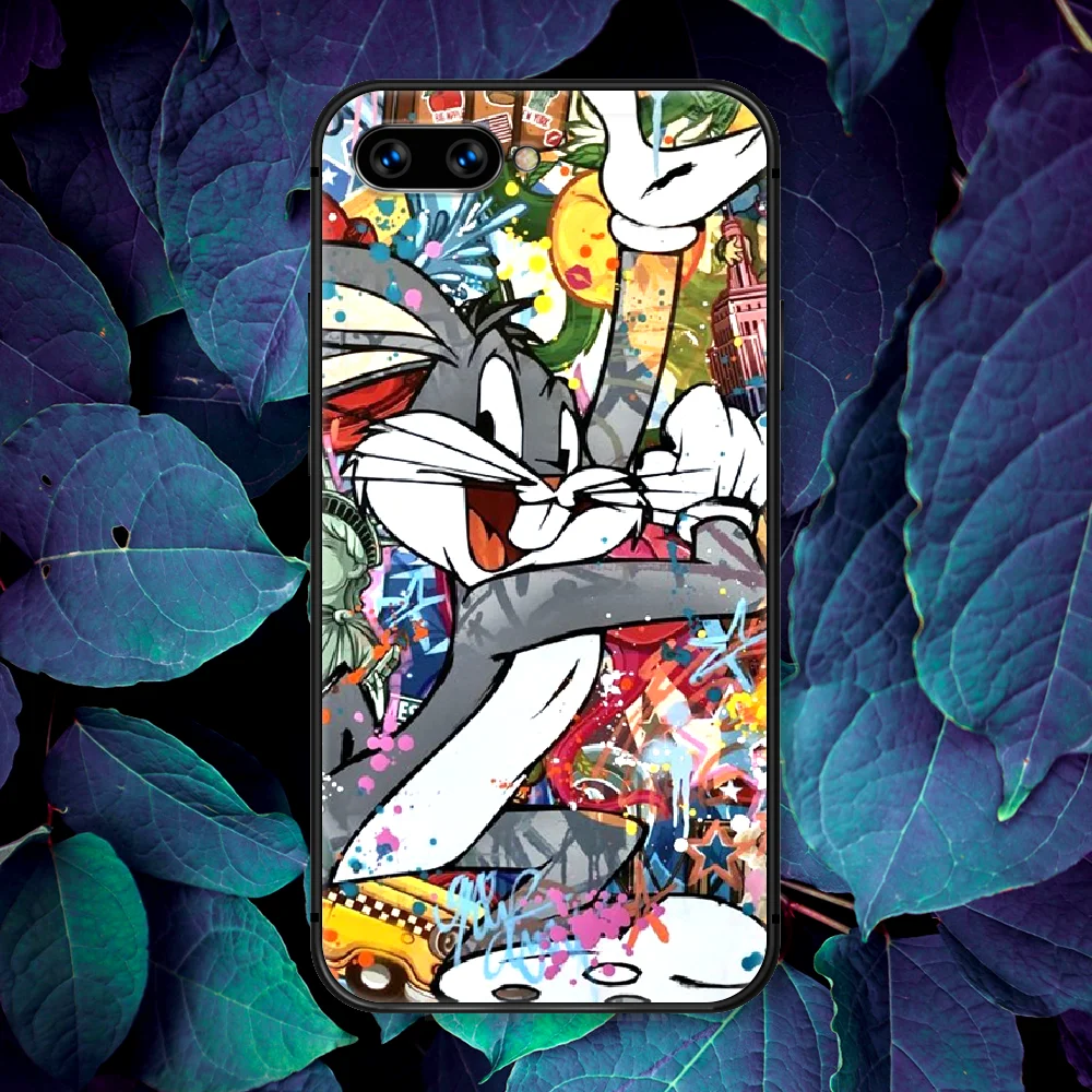 

Bugs Bunny Cute Cartoon Rabbit Phone Case For Huawei Honor 6A 7A 7C 8 8A 8X 9 9X 10 10i 20 Lite Pro Play black Prime Fashion