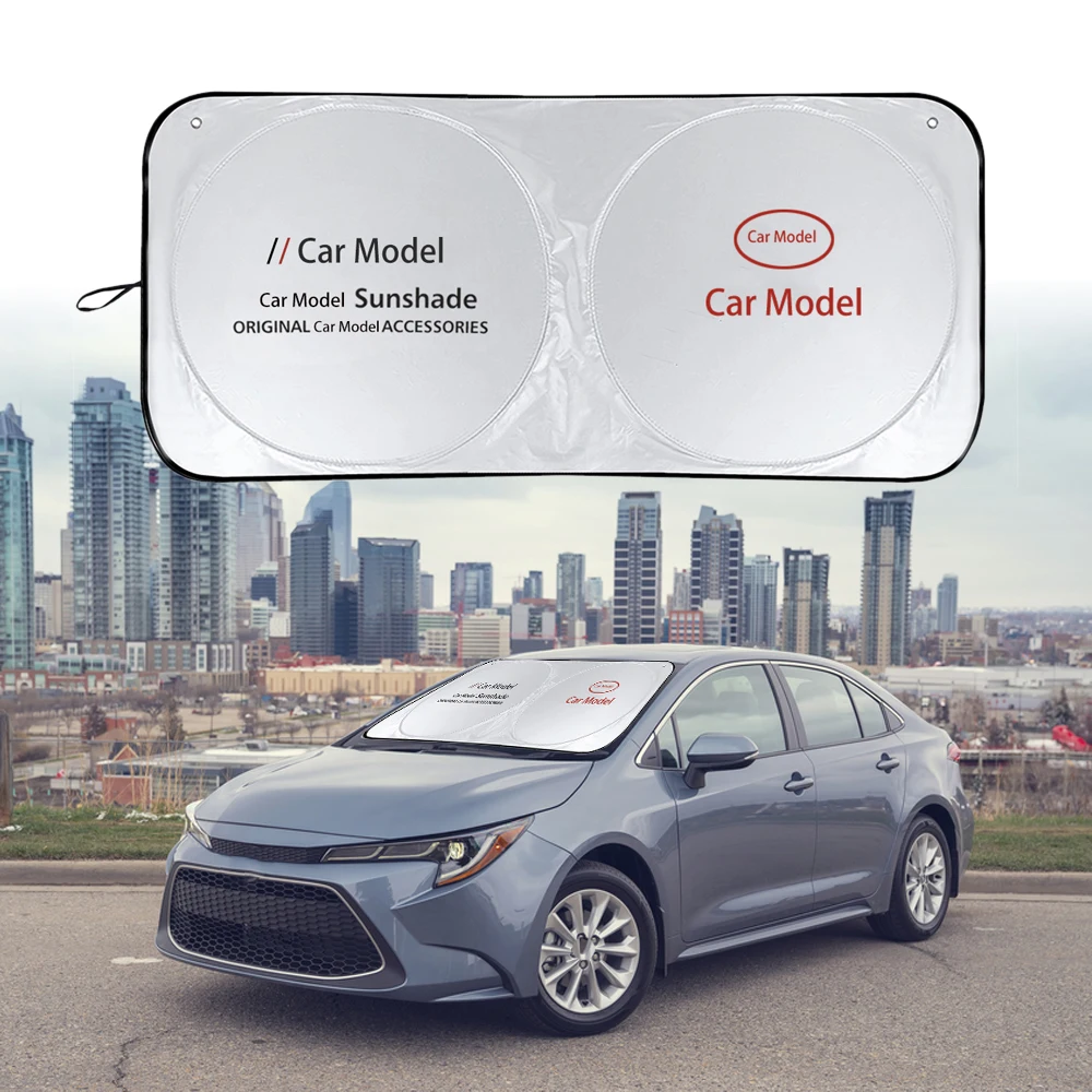 

For Toyota Camry Prius Rav4 86 TRD Car Sunshade Logo Parasol Coche With Sucker Windshield Sun Shade Visor Cover Protector Blind