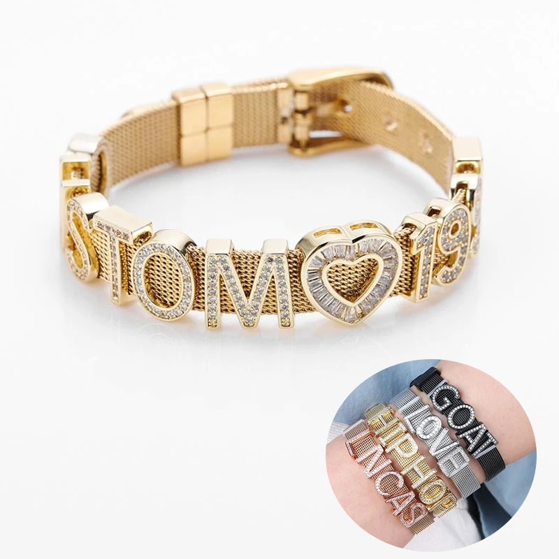 

Personalized Custom Stainless Steel Cuban Chain Charm Bracelet Engrave Any Name Bracelet Gift for Men Boyfriend Hip Hop Jewelry