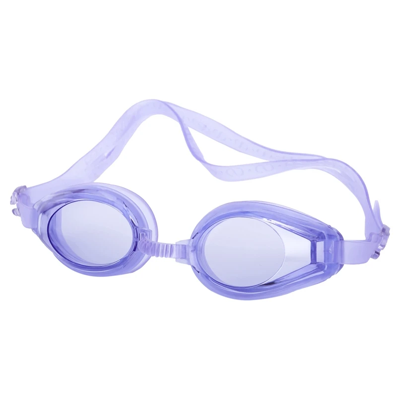 Пластиковые очки для плавания женщин и мужчин фиолетового цвета с затычками ушей