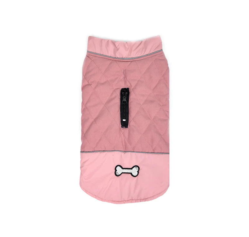 Pink Осенняя теплая одежда для собак для маленьких пальто для собаки щенка одежда для домашних животных для собак костюм жилет одежда для чихуахуа пальто - Цвет: Pink