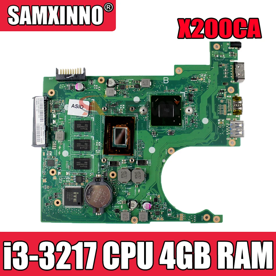 

X200CA материнская плата i3-3217CPU 4 Гб RAM для ASUS X200C X200CA X200CAP материнская плата для ноутбука X200CA материнская плата REV 2,0 тест ОК
