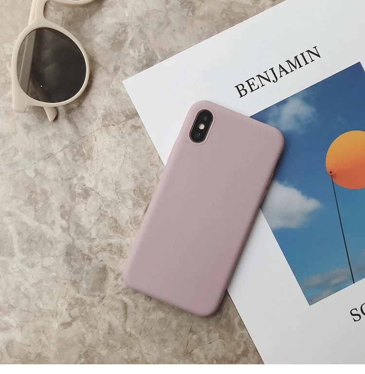 Силиконовый чехол для iPhone 11 Pro Max, чехол из мягкого ТПУ, матовый цветной чехол для телефона s, чехол для iPhone 6 7 8 Plus 6S XS Max XR X Etui