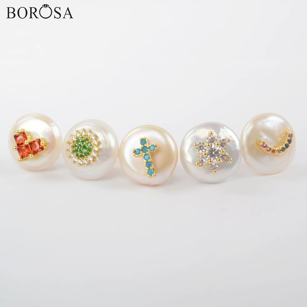 Женские серьги гвоздики с натуральным жемчугом Ювелирное Украшение