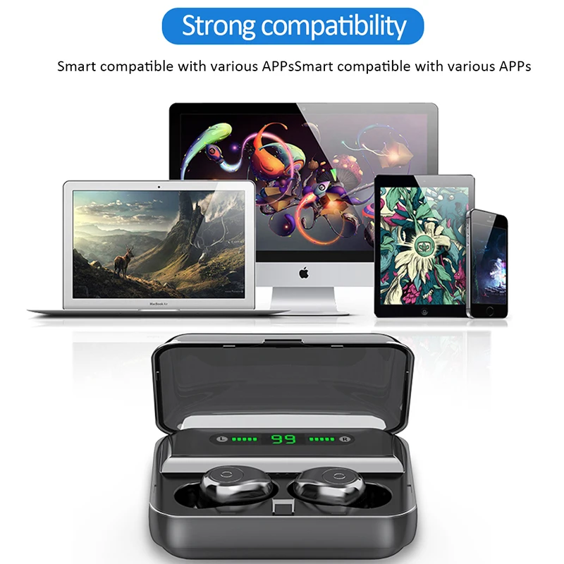 TWS Bluetooth V5.0 наушники беспроводные в ухо стерео Спортивные Беспроводные игровая