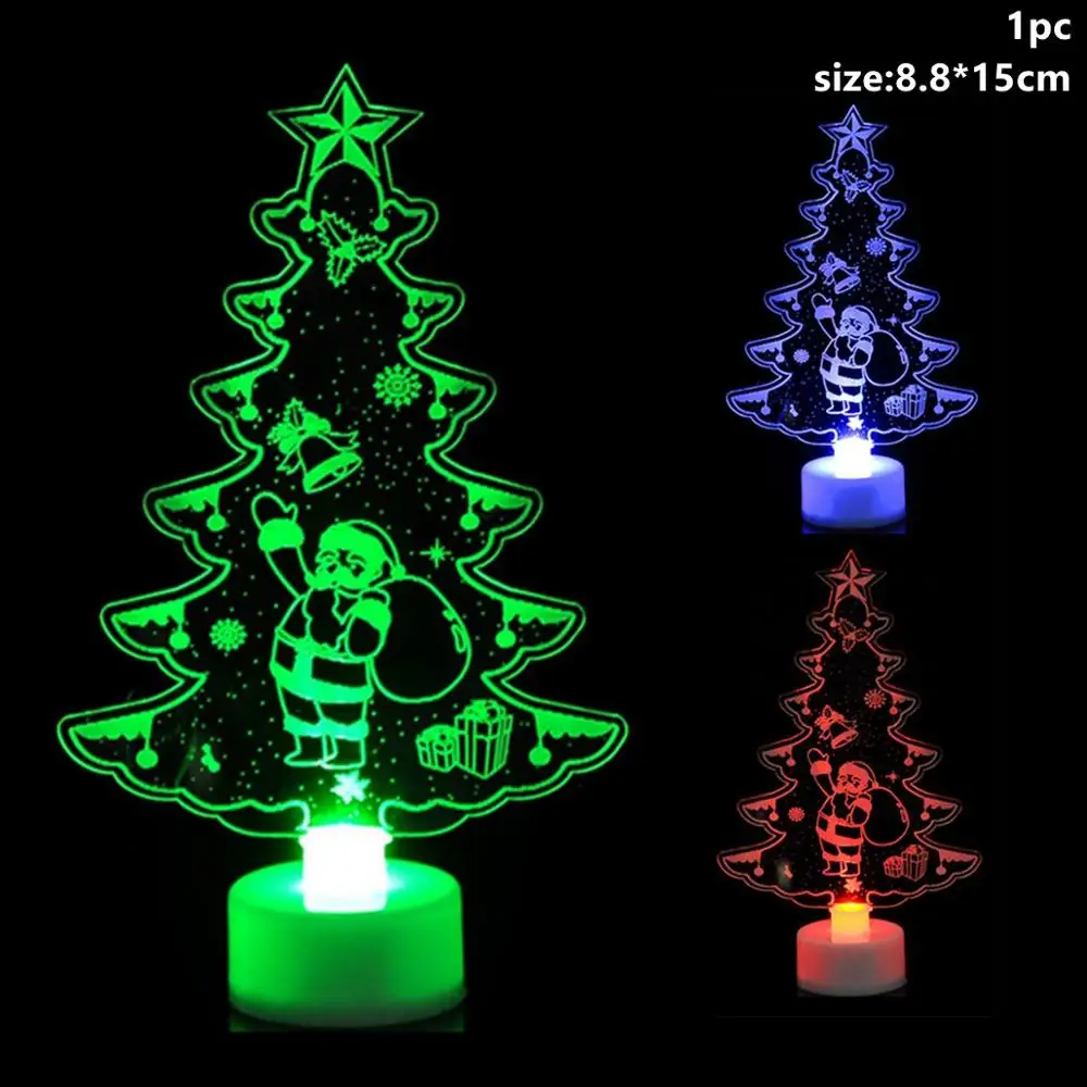 Xmas Light 21 Taoup Счастливого Рождества светодиодный свет Подвески Висячие украшения Рождественская Украшение стола для дома Рождественские Санта Клаус огни снеговик - Цвет: Xmas Light 21