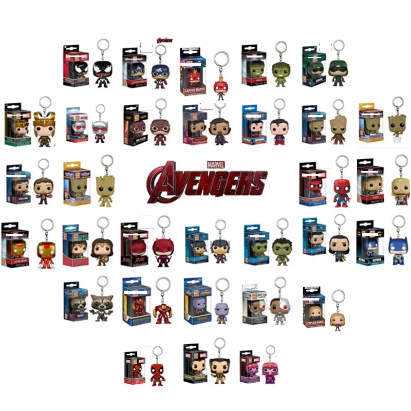 Мстители DC Hero Капитан Америка Iron Man танос брелок подвеска с героями Marvel игрушка