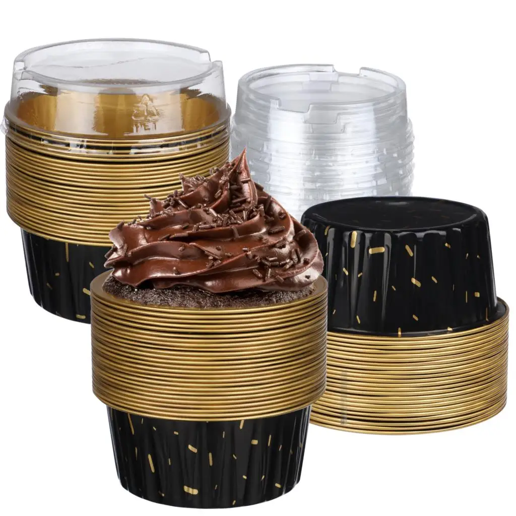 

50 упаковок, формы для выпечки из алюминиевой фольги с купольной крышкой