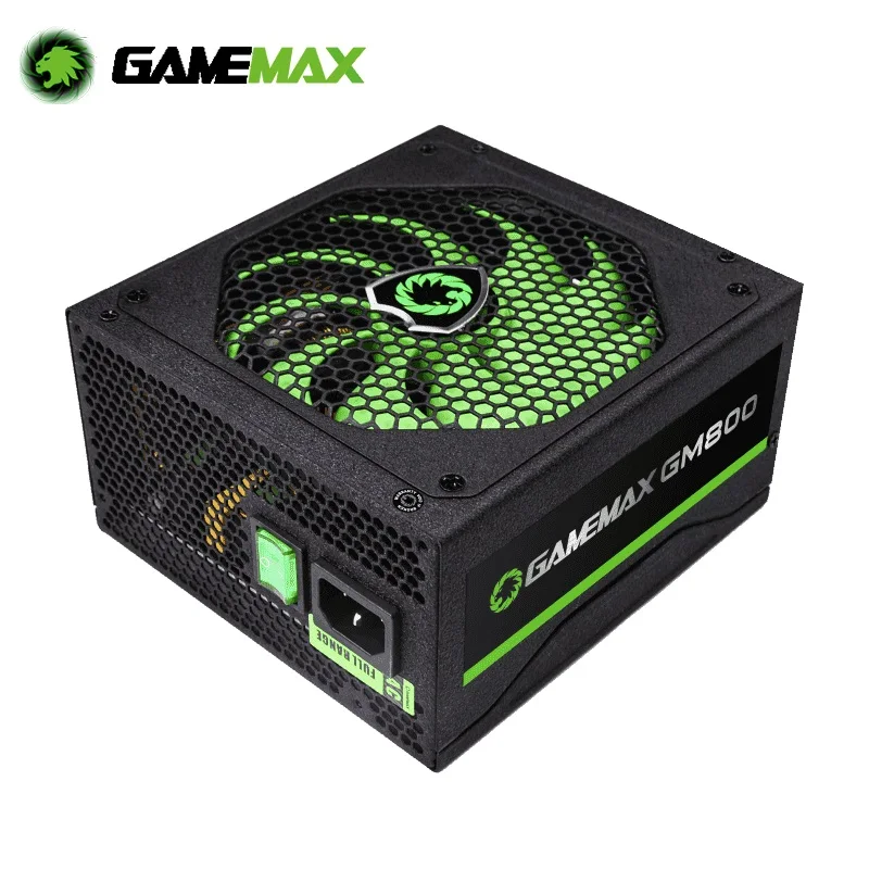 

Gamemax 800W Power Supply Semi-Modular 80PLUS BRONZE PSU PFC Silent Fan ATX Computer SATA for Gaming PC Power Supply GM-800