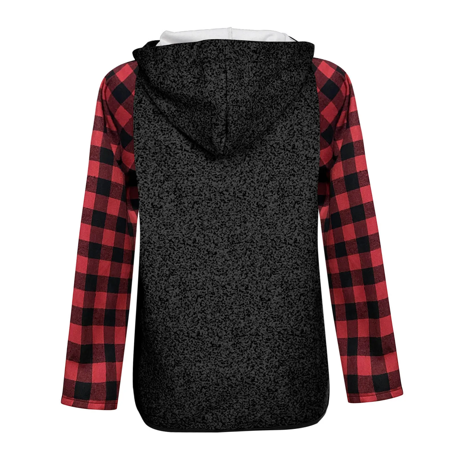 

Felpa con cappuccio oversize autunno inverno abbigliamento donna natale Patchwork tasca Pullover Casual felpa felpe con