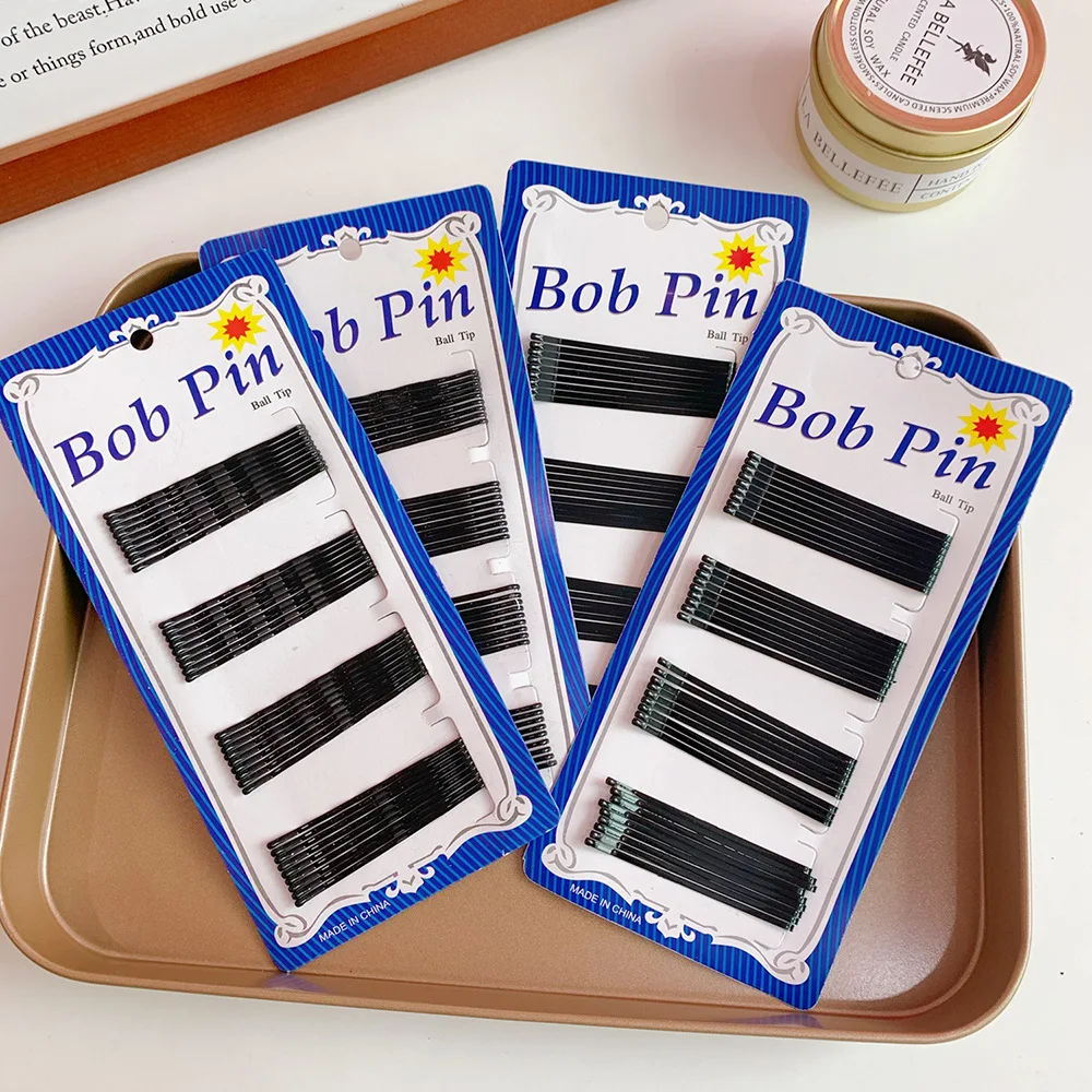 

Momoland Bob Pin Hair Accessories Black Metal Hair Clip Small Steel Hairpin
