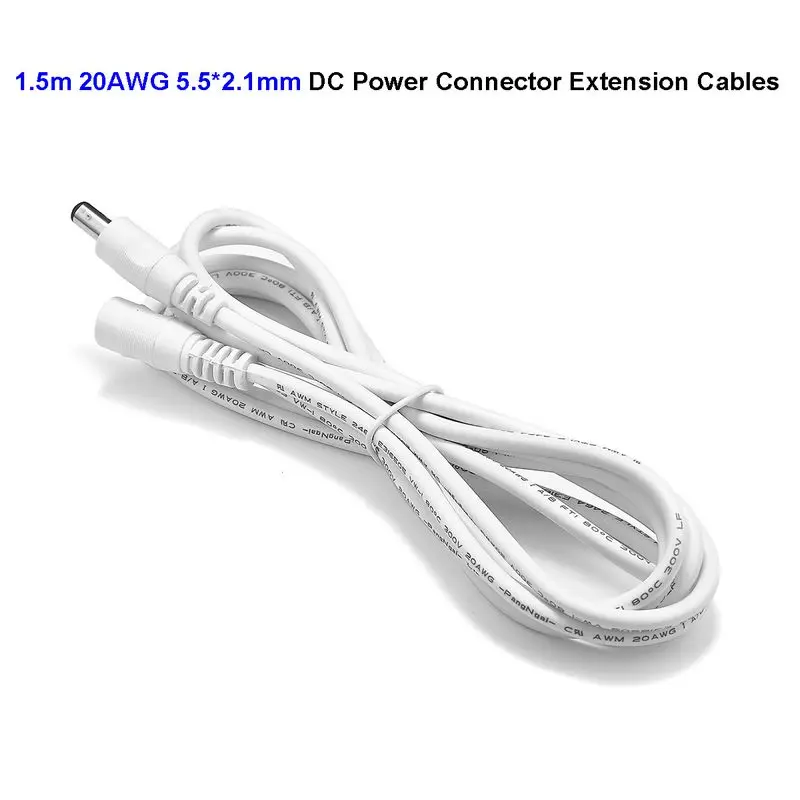 Удлинительный кабель питания постоянного тока 5 5x2 1 мм 20AWG м электрические