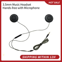 wired headphones motorbike intercom helmet high quality 3 5mm music headset hands free with microphone for motorcycle rider
