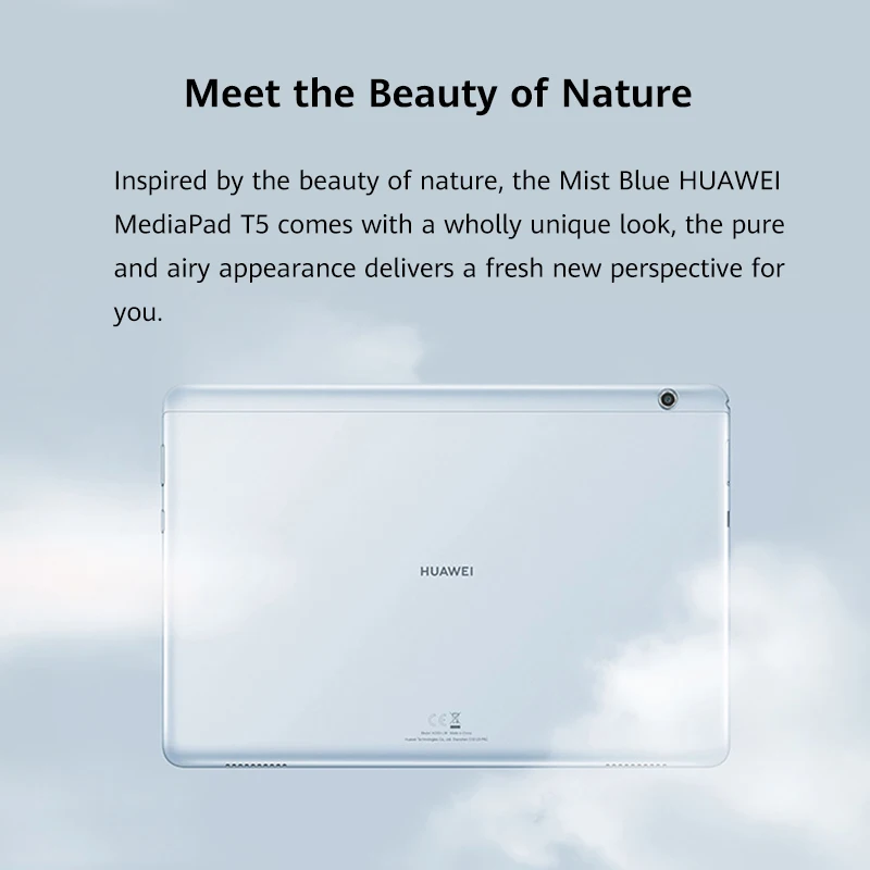 Huawei MediaPad T5 2GB 32GB Планшет Глобальная версия ПК 10.1" 1080p Full HD 5100 мАч Поддержка microSD-карты Двойные динамики Android 8.0