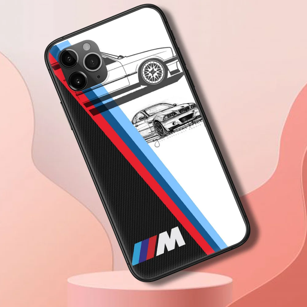 

power sport car Bmw Phone Case Cover Hull For iphone 5 5s se 2 6 6s 7 8 12 mini plus X XS XR 11 PRO MAX black silicone cover