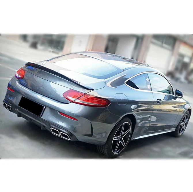 Для Mercedes-Benz C205 C180 C200 C300 C43 C63 AMG купе- углеродного волокна спойлер заднего багажника, крыла загрузки губ