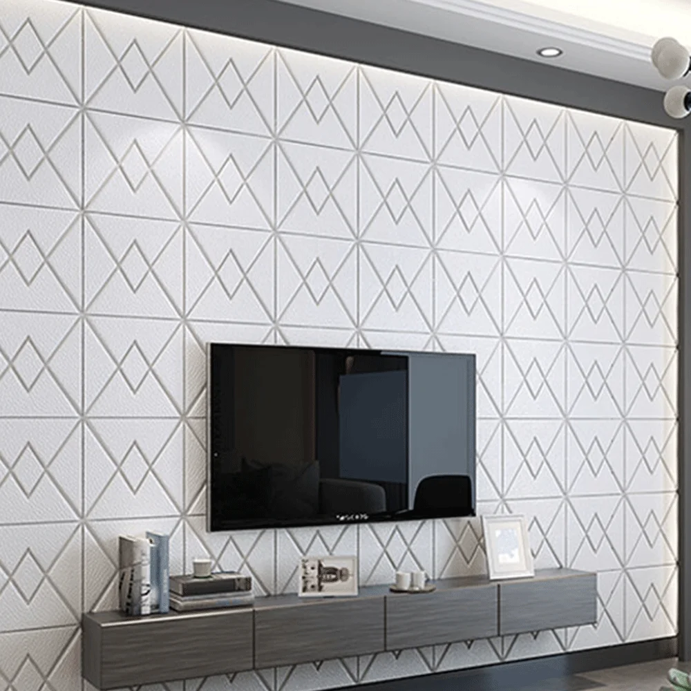 12pcs self adhesive foam wallpaper 3d wall panel living room 3d wall stickers bedroom kids room brick papers home decoration free global shipping