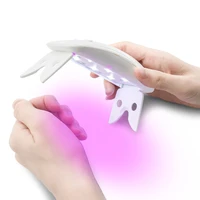cordless 6w mini nail lamp red light nail dryer machine uv led lamp portable micro usb cable lamp for drying gel rechargeable