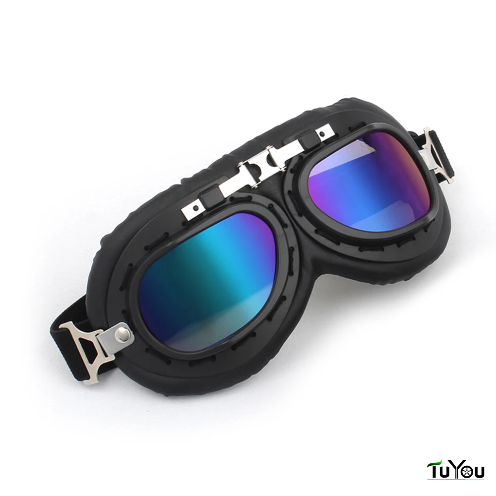 

Retro Motorcycle Goggles Glasses Vintage Moto Classic Goggles for Harley Pilot Steampunk ATV Bike Copper Helmet Ski goggles