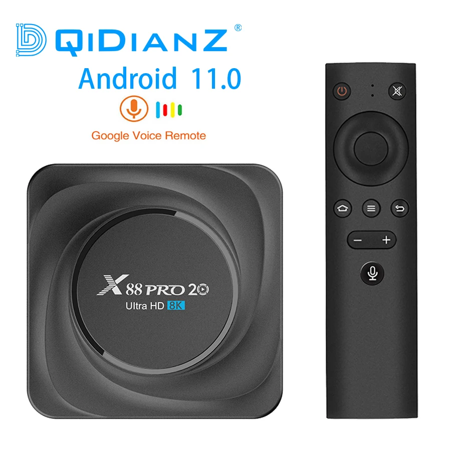 X88 PRO 20 Rockchip RK3566 8 Гб RAM 128 ГБ Smart TV Box Android 11 Поддержка Google Assistant Youtube TVBOX медиаплеер