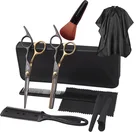 Профессиональный набор парикмахерских ножниц, ножницы для стрижки волос, парикмахерский салон, парикмахерский инструмент, хвостовая расческа, накидка, набор для стрижки волос